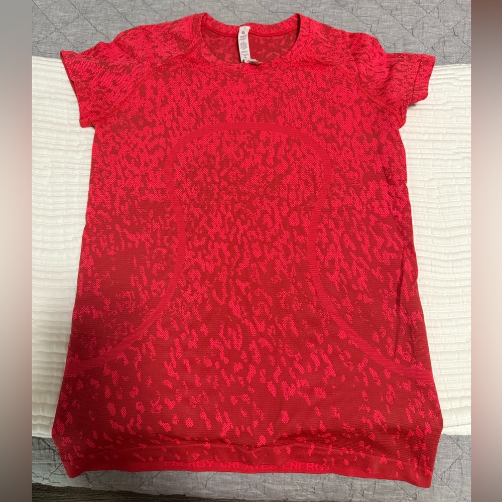Lululemon Red Patterned Tee